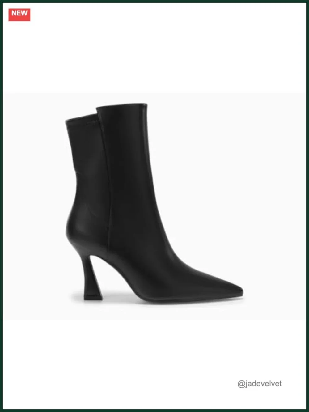 Faux Leather Pointed Toe Kitten Heel Ankle Booties Side Zip Dress Shoes